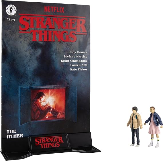 McFarlane Stranger Things Page Punchers 2-Pack - Eleven and Mike Wheeler 3" Action Figures with Comic - Supernatural Adventures in Hawkins, Indiana