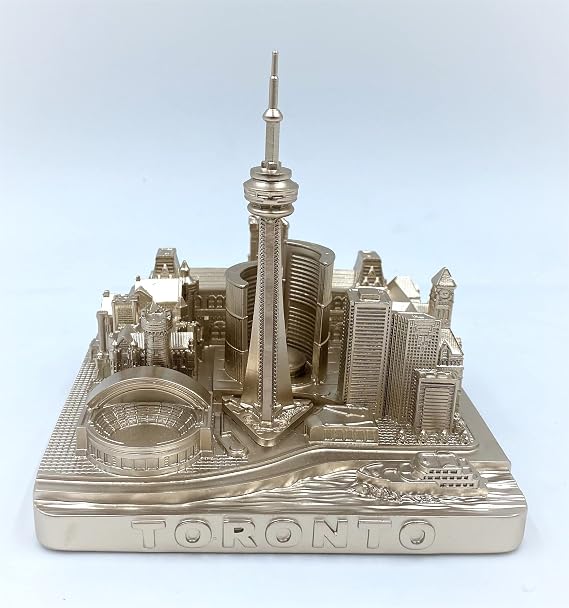 Toronto 3D City Famous Building Model Statue Souvenir Decoration for Home Office 4 (Gold)